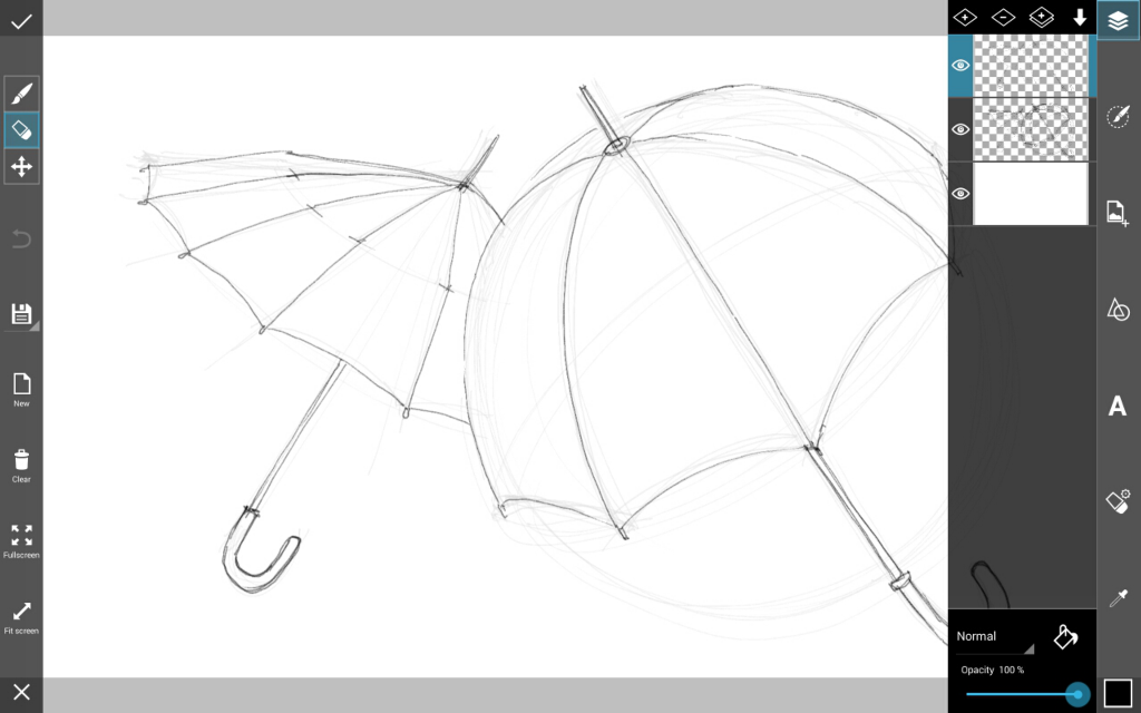 how to draw an umbrella step by step